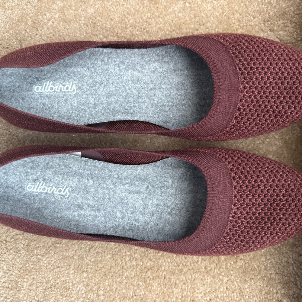 Allbirds Women's Maroon Knit Flats